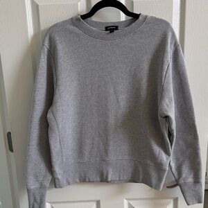Express Light Gray Women's Crew Neck Sweat shirt